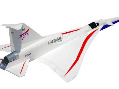 NASAs X - 59 Supersonic Aircraft 3D model