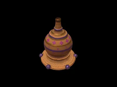 Stylized Clya Pot Free low-poly 3D model