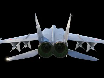 MiG-25P russian fighter jet 3D model