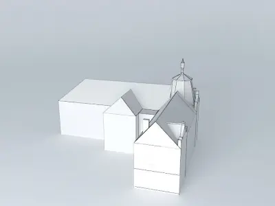 District Court Building Free 3D model