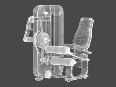 Technogym Selectorized Artis Leg Curl 3D model