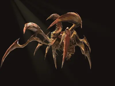 dreadful beetle Low-poly 3D model