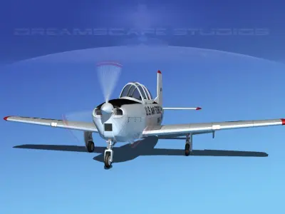Beechcraft T-34 Mentor V09 USAF 3D model
