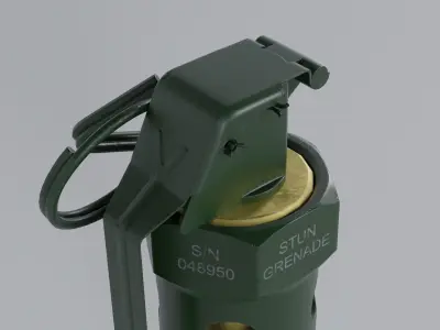 M84 Stun Grenade Game Ready Low-poly 3D model