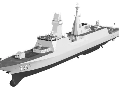Type 054B guided missile frigate  Peoples Liberation Army Navy 3D model