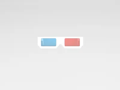 Cartoon 3D Glasses v1 001 Low-poly 3D model