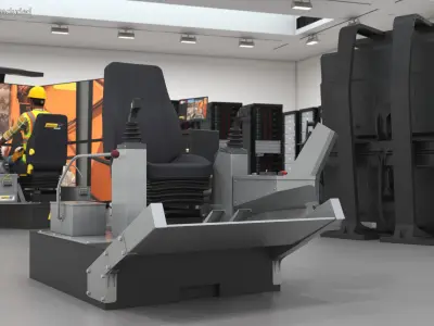 Chair Mining Simulator LX6 by Immersive Technologies 3D model