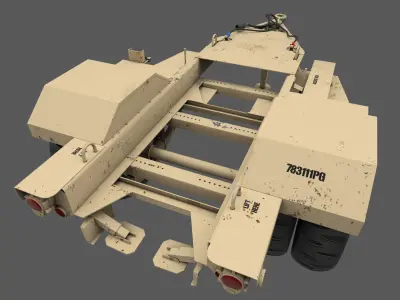 Power Generator Trailer  Low-poly 3D model