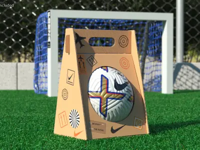 Packed Premier League 2022-23 Nike Flight Soccer Ball 3D model