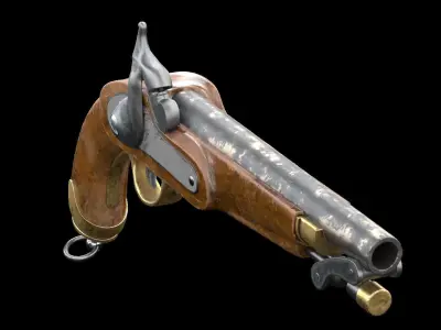 Colt G Mordant 1846 Low-poly 3D model