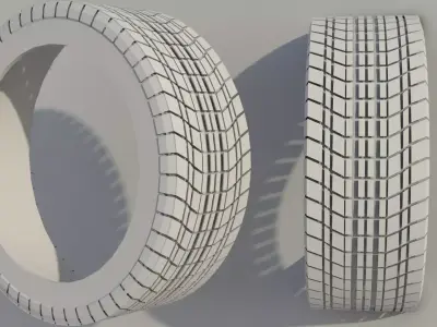 Realistic Tyre Tread Free 3D model
