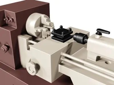 Marvelous Lathe Toy Low-poly 3D model