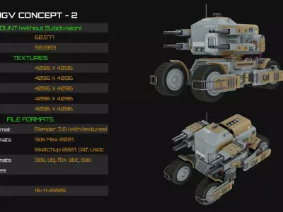 UGV Concept-2-Grey 3D model