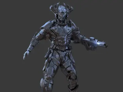 Future armor military 3D model