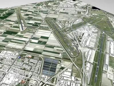 Amsterdam Airport Schiphol 3D model