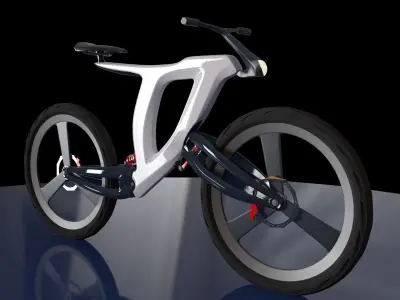 3D Concept Bike Low-poly 3D model