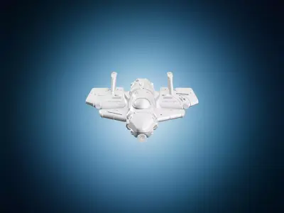 Futuristic Sci-Fi Fighter Jet Spaceship Miniature 3D print model