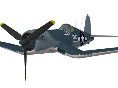 Chance Vought F4U-1A Corsair 3D model