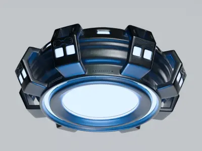 Sky-fi capsule platform 3D model Free 3D model