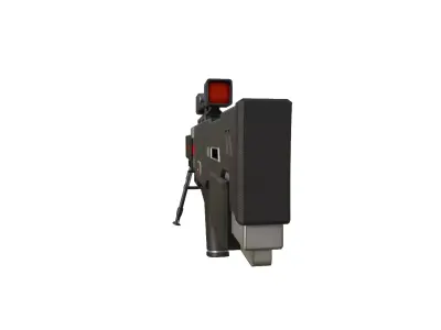 Futuristic Sniper Rifle Low-poly 3D model buy