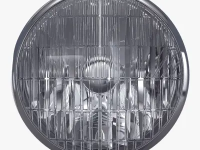 Classic Round Headlight v 1 3D model