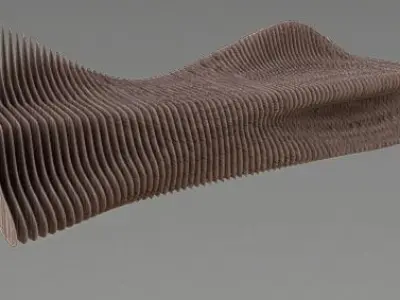 Parametric bench sofa 3D model