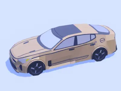 Kia String Free low-poly 3D model