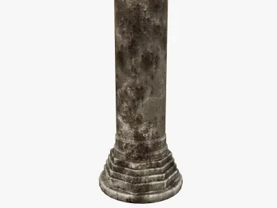 Column stone Low-poly 3D model