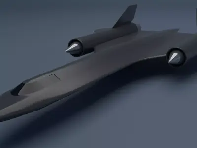 Sleek Futuristic Jet 3D model