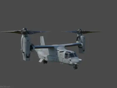 MV22-Osprey osprey aircraft 3D model