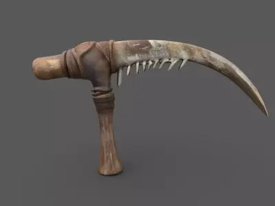 Bone Handled War Pick Low-poly 3D model