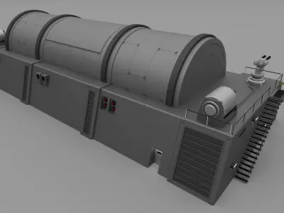 Futuristic Military Armory 3D model