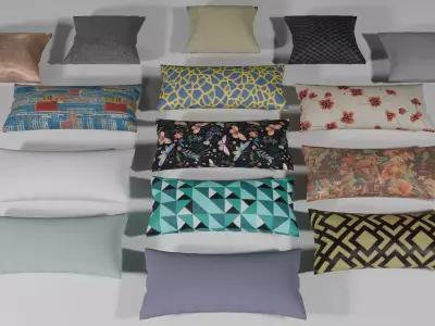 Cushions and pillows Free 3D model