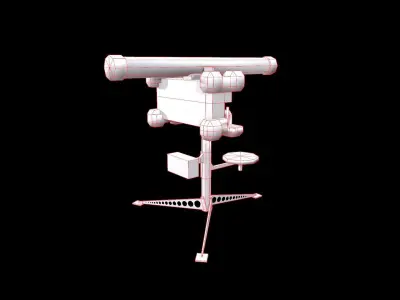 RBS 70 anti-aircraft missile Low-poly 3D model