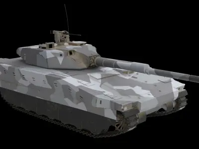 CV90 120T Low-poly 3D model