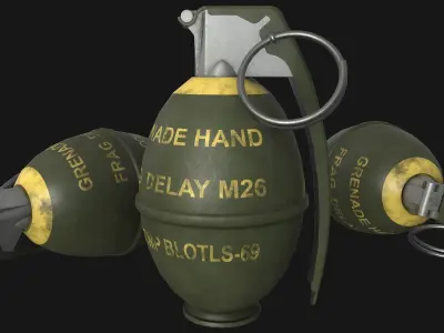 M26 Grenade Low-poly 3D model