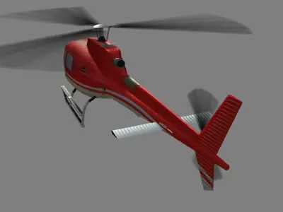 As 350 V1 Helicopter Low-poly 3D model