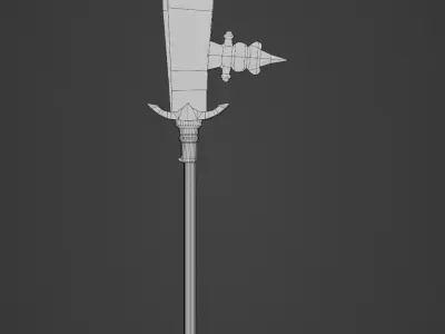 Dark Knight Halberd from Dark souls Low-poly 3D model
