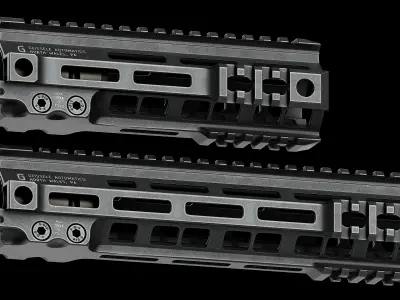 Geissele Super Modular Rail MK4 M-LOK Low-poly 3D model