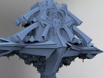 Floating Cathedral City Kamelot 3D model