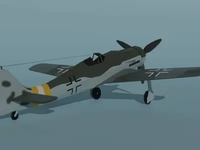 Focke-Wulf Fw 190 D-9 Low-poly 3D model