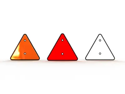 Trailer Triangle Reflectors 3D model