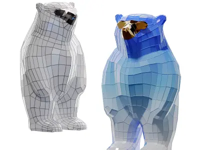 Modern trendy toy doll sculpture 3D model