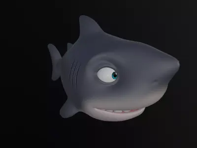 Asset - Cartoons - Animal - Shark Low-poly 3D model