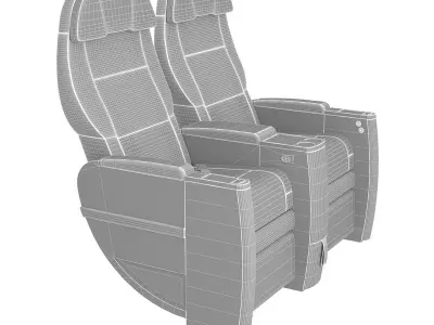 Airplane seat Geven business class 3D model