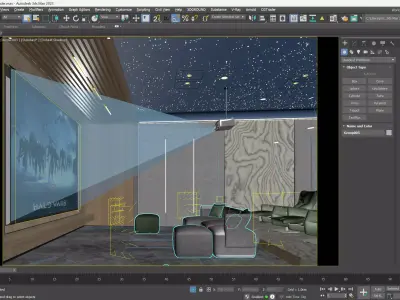 Luxury Home Cinema Interior Villa Theater 3Ds Max FBX 3D model