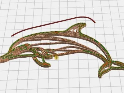 dolphin wall art Free 3D print model