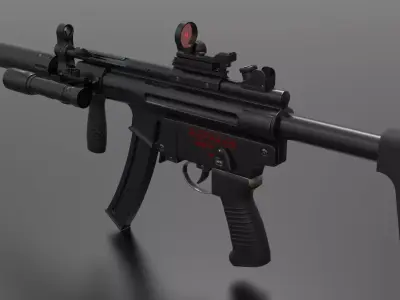 MP5K Weapon Fps - Tps Low-poly 3D model