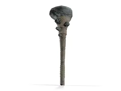 Primitive Stone War Axe Low-poly 3D model