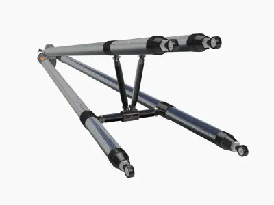 MVM 4 Bar Single Set Wheelie Bar Low-poly 3D model